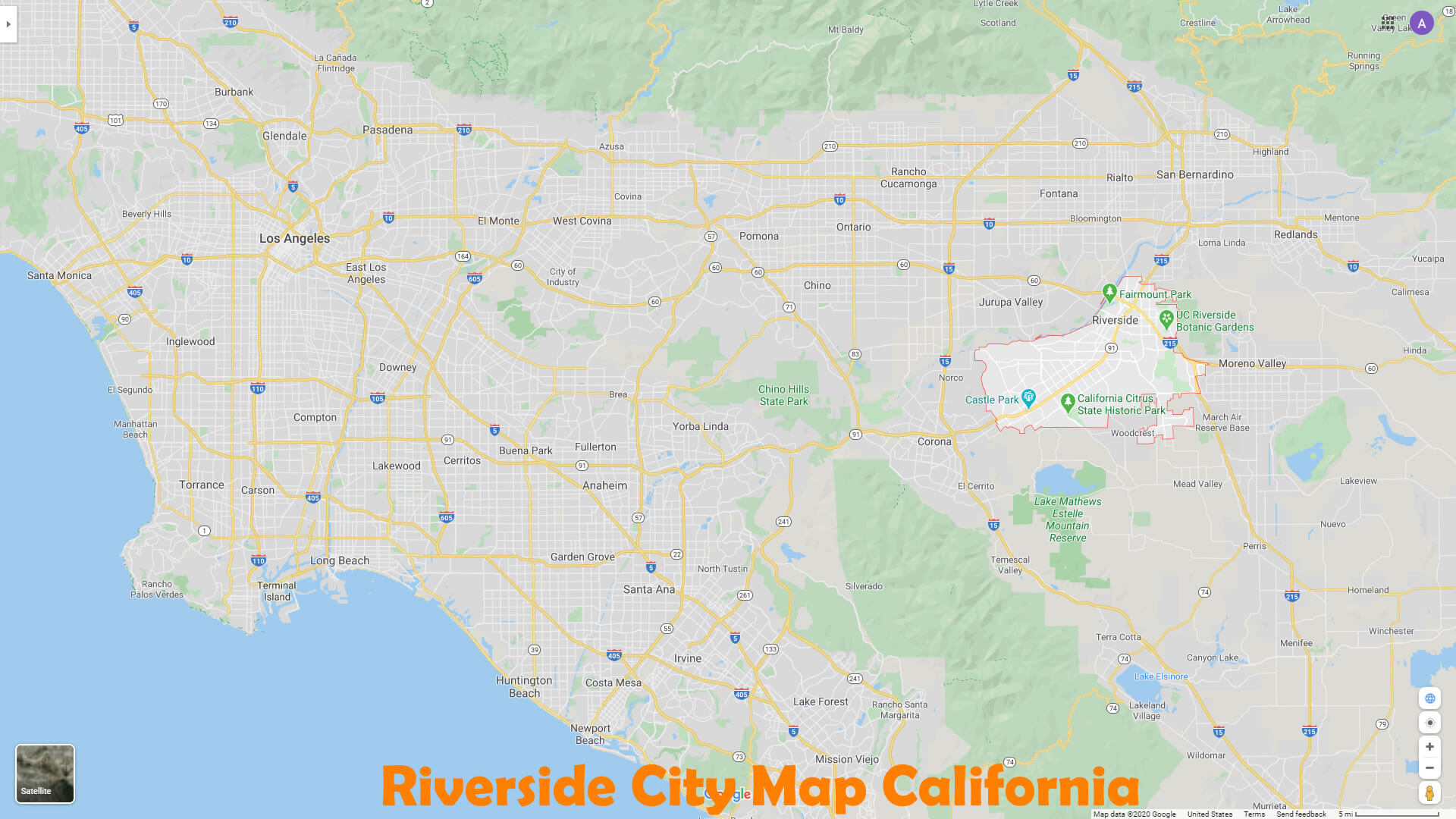 Riverside County Map California